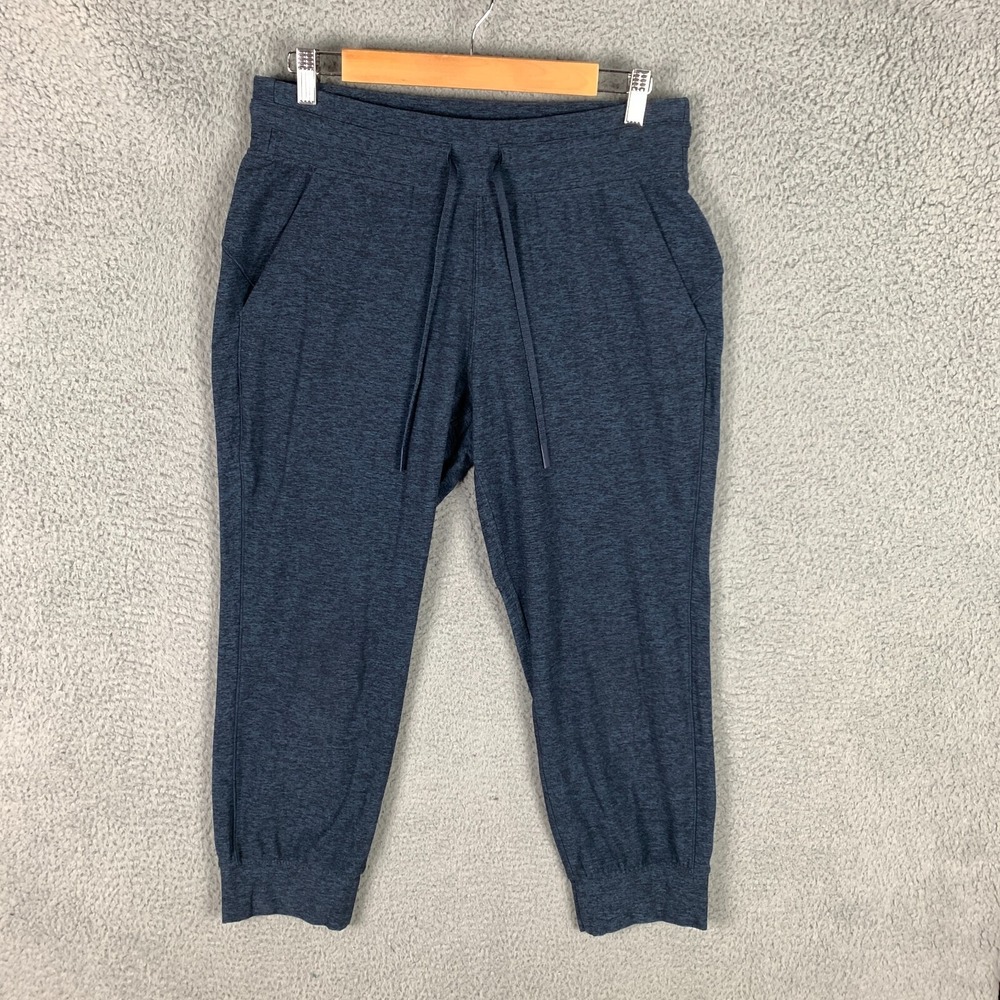 Lululemon Ready to Rulu Jogger Crop Women's 10 Navy/Black Stretch Workout‎ Pants